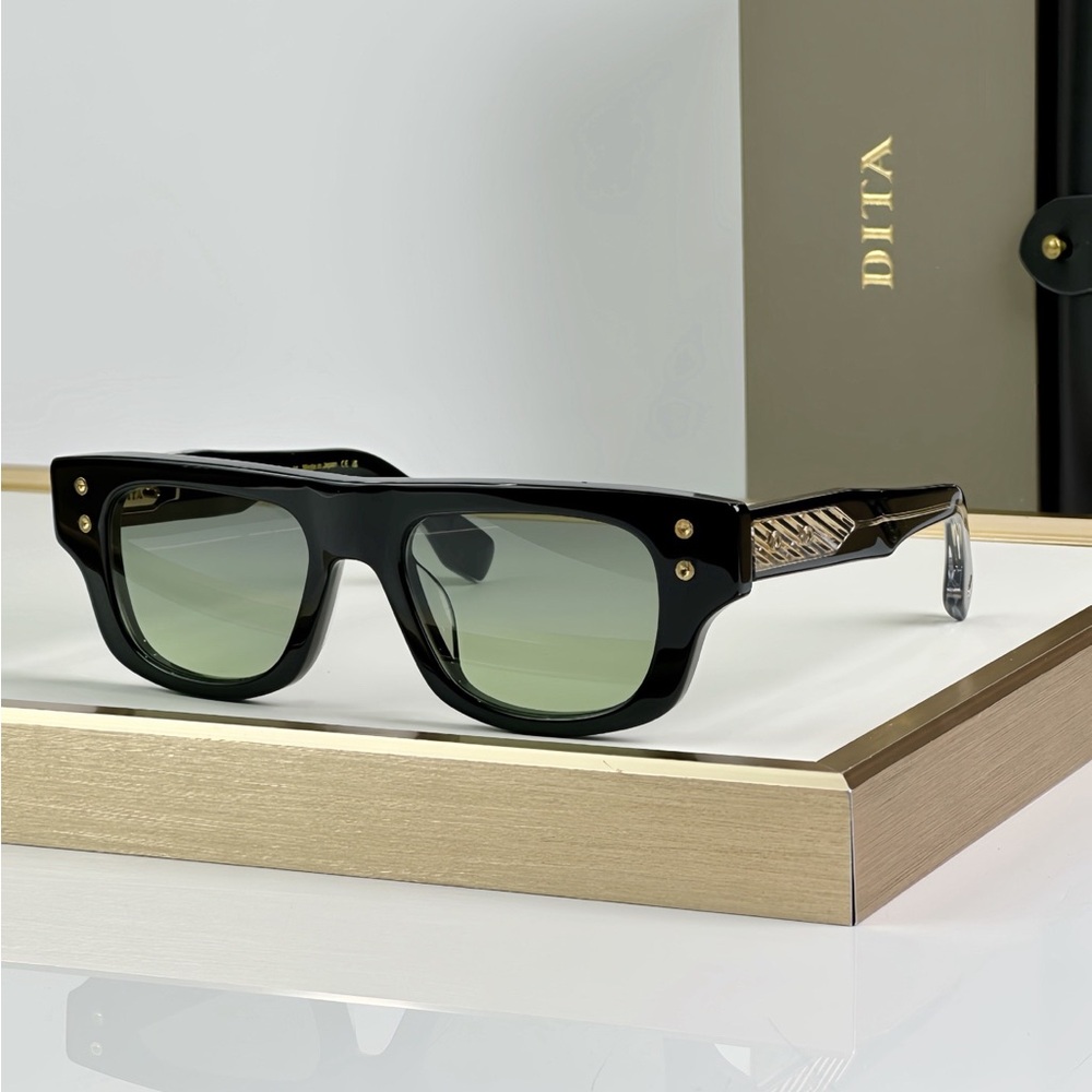 DITA Black Sunglasses with Gold Accents